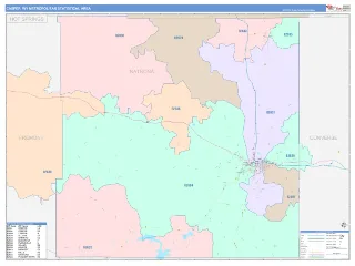 Casper Metro Area ColorCast style ZIP Code wall map