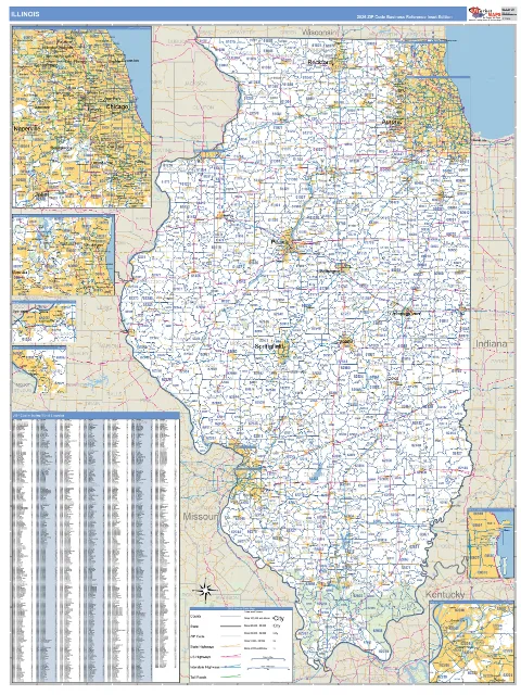 Illinois state map