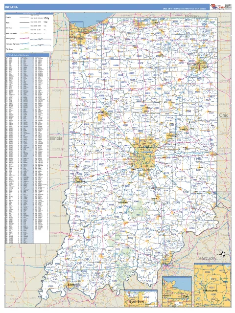 Indiana state map