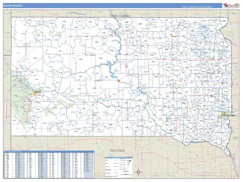 South Dakota state map