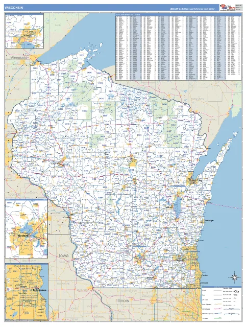 Wisconsin state map